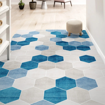 Стильний не слизький килим, килимок в коридор "Blue", 40*60 см Стильний не слизький килим, килимок в коридор "Blue", 40*60 см