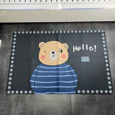 Нековзний килимок у ванну із диатоніту зелений Hello, 120х80 см Нековзний килимок у ванну із диатоніту зелений Hello, 120х80 см