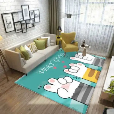 Сучасний яскравий килим з м'яким ворсом у дитячу кімнату Лапки 200х300 см Сучасний яскравий килим з м'яким ворсом у дитячу кімнату Лапки 200х300 см