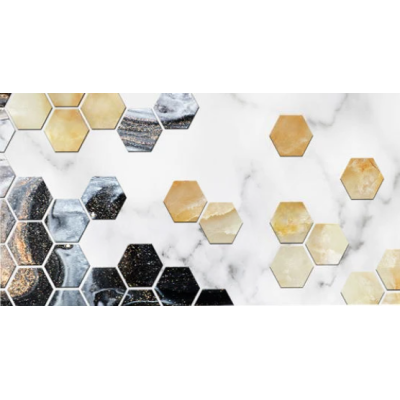 Дизайнерська скатертина ПВХ для дому з фактурою під шкіру "Golden Hive", 60*90 см Дизайнерська скатертина ПВХ для дому з фактурою під шкіру "Golden Hive", 60*90 см