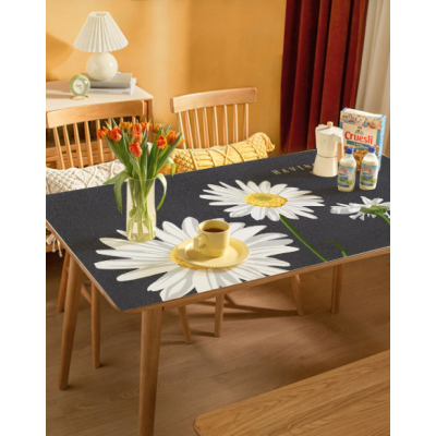 Скатертина з ПВХ із малюнком, кухонне покриття "Gentle Daisy", 60*90 см Скатертина з ПВХ із малюнком, кухонне покриття "Gentle Daisy", 60*90 см