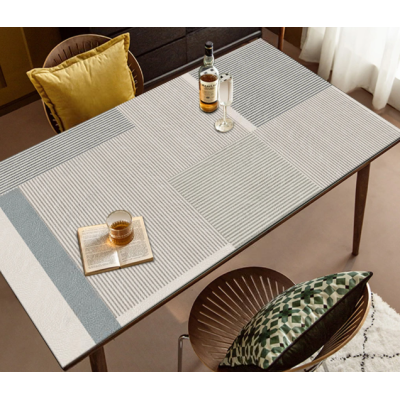 Скатертина з ПВХ із текстурою шкіри, захист столу "Linear Calm", 60*90 см Скатертина з ПВХ із текстурою шкіри, захист столу "Linear Calm", 60*90 см